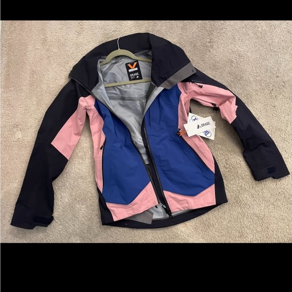 Orage Blue and Pink Ski Jacket Weather-Resistant Design - Picture 2 of 3